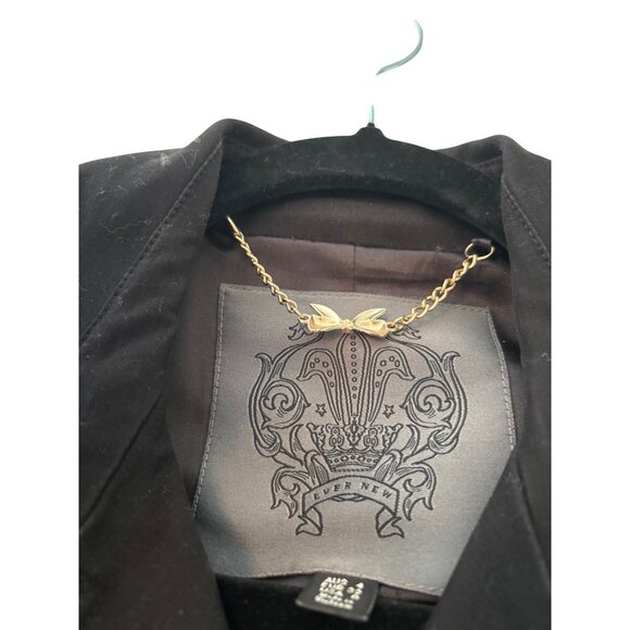 Ever New Womens Black Double-Breasted Trench Coat With Belt - Picture 10 of 11